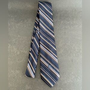 Pierre Cardin Men's Neck Tie Blue Diagonal Stripes Silk 54” Dayton’s Polyester